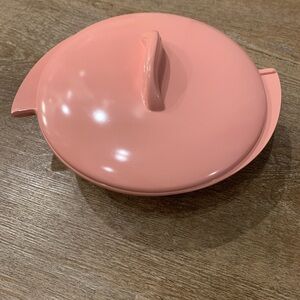 Vintage Boontonwear Pink Malamine Serving Dish with Lid 1960’s